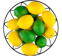 Toopify 20 limoni artificiali giallo verde miscela di frutta finta limoni artificiali realistici di limone per casa, casa, cucina, decorazione per feste