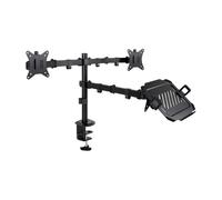 Supporto da Tavolo - TOOQ - DB1202TN-B - 2 schermi 17-32" - Piattaforma per portatile 12-17" - Ergonomico