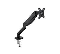 TOOQ DB5032TNR-B - Supporto da tavolo girevole e inclinabile per schermo da 17"-32", braccio articolato regolabile e regolabile con meccanismo a molla, nero
