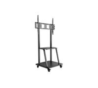 TooQ FS20100M-B, Supporto a pavimento per pannello piatto portatile, Nero, Metallo, 2,54 m (100"), Schermo per computer-e-tv, 150 kg