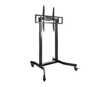 Supporto da pavimento elettrico con ruote Tooq "Lux" 55-100" - Nero
