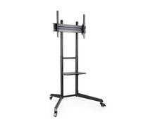 Tooq Supporto da pavimento Ramses con ruote per schermi da 37" a 70" - Blocco ruote - Ripiano - Gestione cavi - Peso massimo 50