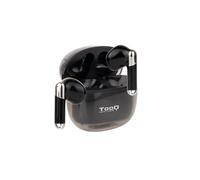 TOOQ TQBWH-0054B - Cuffie Bluetooth wireless ONYX con microfono con custodia di ricarica, cuffie wireless per iPhone/iOS/Android, Nero