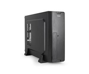 TOOQ TQC-3007U3C - Custodia Slim Micro-ATX/Mini-ITX, lettore di schede SD/TF, include alimentatore Micro-ATX/SFX da 500 W, Nero