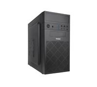 TOOQ TQC-4701U3C-B - Case minitower Micro-ATX/Mini-ITX, 2xUSB 3.0, 1xUSB 2.0, audio HD, lettore di schede frontale, Nero