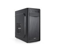 TOOQ TQC-5701-SP - Case Semitorre ATX/MicroATX/Mini-ITX, 1x USB 3.0, 1x USB 2.0, 1x USB-C, Audio HD e Alimentatore ATX 500W, Nero