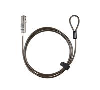 TooQ TQCLKC0035-G Cable de Seguridad Tipo Nano con Combinación para Portátiles 1.5 metros Gris Oscuro