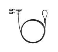 TOOQ TQCLKC0045-G - Nano Slot Security Cable with Key for Laptops 1.5 m, Dark Gr