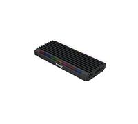 Tooq TQE-2222B - Contenitore esterno M.2 NGFF/NVMe SSD "SHINOBI", USB 3.1 GEN2 USB-C, RGB, Nero