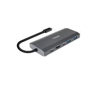 TOOQ TQE-2241G - Scatola esterna per SSD M.2 NGFF/NVMe + HUB USB 3.2 Gen2 con 1 x USB-C/PD + 2 x USB-A + USB-C + HDMI, grigio