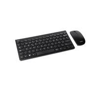 TOOQ TQKMW-3101-B - Tastiera Compatta e Mouse Slim Wireless, Silenziosa, 2,4 GHz, DPI Regolabile, USB Plug & Play, Compatibile Windows e Mac, Nero