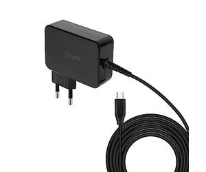 TOOQ TQLC-USBCGAN90PD - Caricabatterie per laptop USB C GAN 90W con PD 3.0, per MacBook/DELL/HP/Samsung/ASUS/Huawei Matebook/Xiaomi Air/Lenovo ThinkPad/Acer, nero