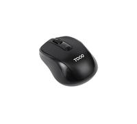MOUSE WIRELESS TOOQ TQMW-1103-B, Collegamento Cablato, Senza fili, Scrolling a Rotella, Risoluzione max 1600 dpi, forma ergonomica, Nero