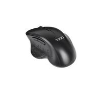 MOUSE WIRELESS TOOQ TQMWG-1105-B, Collegamento Cablato, Senza fili, Scrolling a Rotella, Risoluzione max 1600 dpi, forma ergonomica, Nero