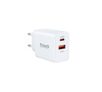 TooQ Caricabatterie da Parete TQWC-2SC04WT - 2 porte USB Bianco