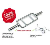Toorx bilanciere olimpionico BCO-86 tricipiti, cramato, 86 cm palestra fitness