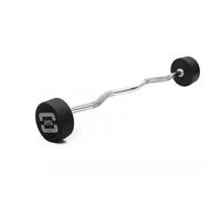 Toorx Bilanciere sagomato precaricato Curl Acciaio per palestra Nero