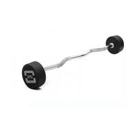 Toorx Professional Line Bilanciere Precaricato Dritto Cromo Nero per Pesistica