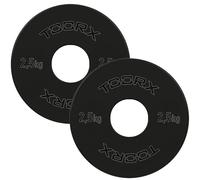 Toorx Coppia Dischi Microcarichi in Acciaio Nero Peso Alta Precisione foro Ø50mm