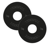 Toorx Coppia Dischi Microcarichi in Acciaio Nero Peso Alta Precisione foro Ø50mm