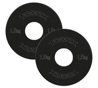 Toorx Coppia Dischi Microcarichi in Acciaio Nero Peso Alta Precisione foro Ø50mm