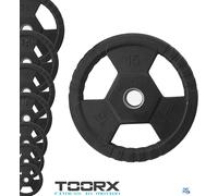 Disco in Ghisa Olimpionico Gommato Toorx 50 mm Peso Olimpico Bilancieri Manubri