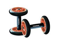 Toorx Coppia Manubri con Ruote per Addominali Flessioni Potenziamento Addome