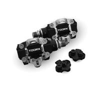 Toorx TX-POWER Pedali Misuratori di Potenza SPD, Alluminio e Cr-Mo, Compatibile ANT+/BLE 4.0, 97,8x92x42,2mm, 212g