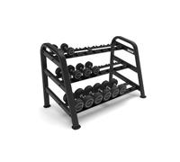 Toorx Rastrelliera Porta Manubri Professionale 3 Ripiani Rack per Pesi Palestra