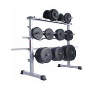 Toorx Rastrelliera RPMDB-B Porta Manubri Dischi e Bilancieri Grigio