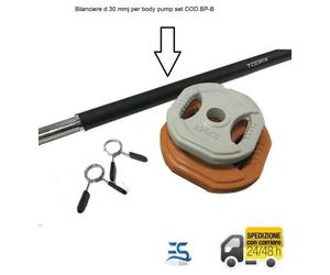 Toorx Set 20 kg Body Pump BPS Bilanciere 30 mm con dischi e ferma dischi inclusi