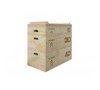 Toorx Set 4 jerk blocks impilabili legno di betulla dim. 91x51x H(40/30/15/6) cm