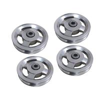 TOOSOAR 4 pezzi Carrucola Puleggia Palestra,Puleggia da 88 mm, In lega di Alluminio, per Puleggia a Fune per Porta da Garage Accessori Fitness