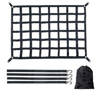 TOOSOAR Rete Portabagagli per Camion per Assicurare il Carico, con 4 Cinghie di Fissaggio, Rete di Carico per Camion Pickup, 208 * 127 CM