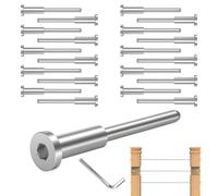 TooTaci Kit di 20 cavi invisibili da 1/8 per pali in legno/metallo da 5,1 x 5,1 cm, 1/8 T316 in acciaio inossidabile per kit di ringhiere per cavi di ponte, ricevitore invisibile di grado marino e