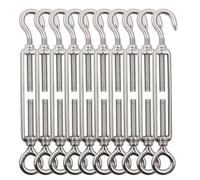TooTaci Tenditore Gancio in Acciaio Inossidabile 10 pz 304 M5 e set di Tensione del Cavo per la Corda dell'occhio Robusto