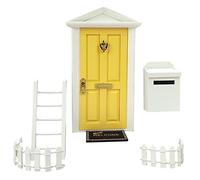 Tooth Feeny Door Kit - Miniatura Fata - Set di ingresso per la parete | Incantevole decorazione per la cameretta dei bambini con , recinzione, cassetta postale e tappetino per il gioco fantasioso