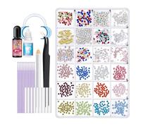 Tooth Gem Cosmetic Kit, Temporary Tooth Repair, Adorable Jewelry Enhancing Smile, Crystal Decor Kits for Fixing Chips and Cracks, Easy Restoration Solution, Mixed Color