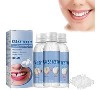 Tooth Repair Kit,Thermal Beads Temporary Teeth Replacement Kit,Fake Teeth Replacement Kits,Dental Repair Kits for Fix Missing and Broken Tooth (3 Pcs)