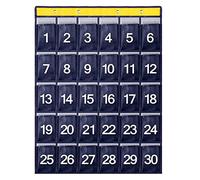 Toothbace Organizer Da Parete Con 30 Tasche Numerate Borsa Portaoggetti Da Parete Custodia Numerata Per Aula Con 4 Ganci Può Essere Utilizzato Per Conservare Telefoni Cellulari/Caricabatterie/Monete