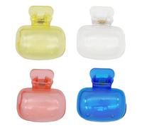 Toothbrush Caps - 4 Pieces Toothbrush Head Pod Case | Portable Holder Container Clips for Adults, Kids, Dorm, Household, Camping, Business, Travel, School, Sturdy Material, Lightweight, Storage