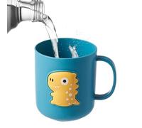 Toothbrush Cup - 400ml Dinosaur Themed Unbreakable Drinking | Multipurpose Toothbrush Holder Fun Sturdy Cup for Children, Boys, Girls, Training or Bathroom Use, 3.74x3.15x4.13in