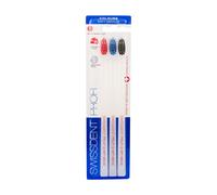 Toothbrush Swissdent Profi Colours Trio 3Pc Red, Blue, Black Soft-Medium Unisex (Spazzolino)