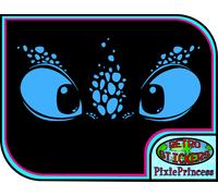 Toothless How To Treno Dragone Occhi N Vinile Adesivo Murale Poster Auto Furgone