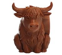 Toothpaste Dispenser Topper - Pooping Highland Cow Toothpaste Dispenser, 3D Printed Animal Shape Toothpastes Squeezer Cap, Cute Toothpastes Lid Accessory for Bathroom Travel Daily Brushing Routine