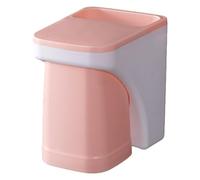 Toothpaste Holder, Wall Mounted Toothbrush Organizer Set, Quickly Drain Water, Bathroom Storage Accessories with Magnetic Cup and Slots for Kids and Adults, 4.05x3.14x4.44 inches