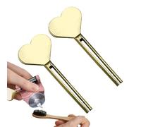Toothpaste Key Squeezer - 2PCS Tube Key Tooth Paste Squeezer, Stainless Steel Roller Wringer Tool For Paint Cream Cosmetic Hair Dye Efficient Tube Saver Bathroom Kitchen Utility Easy To Operate