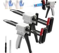Toothpaste Tube Glue Gun, Silicone Manual Glues Guns Toothpaste Tube Extruder Tubes Squeezing, Squeezer Tool Dispenser, Ergonomic Manual Machine, For Sealant and Repair Tools Applications(2PCS)