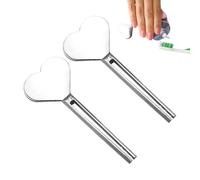 Toothpaste Tube Squeezer | 2PCS Tube Key Tooth Paste Squeezer | Maximize Product Usage Metal Tubes Squeezers Key, Stainless Steel Metal Winder Wringer, Manual Saver Roller For Paint Cream
