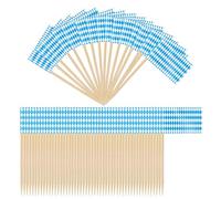 Toothpick Flags Bavarian Picks Decorative Stick Toppers Colorful Display for Appetizers Festive Table Accent for Autumn Food Party Oktoberfest Celebration, 2,56 x 0,98 x 1,38 pollici